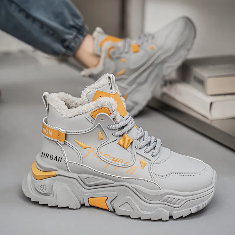 URBAN AUTHENTIC Abrasion Resistant Lightweight Waterproof Slip Resistant Mid Top Chunky Sneakers Men's-3