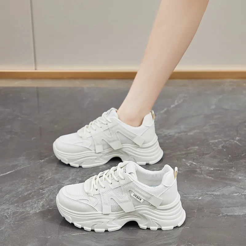 URBAN AUTHENTIC Anti Slip And Wear Resistant Height Increasing Low Top Chunky Sneakers Women's-5