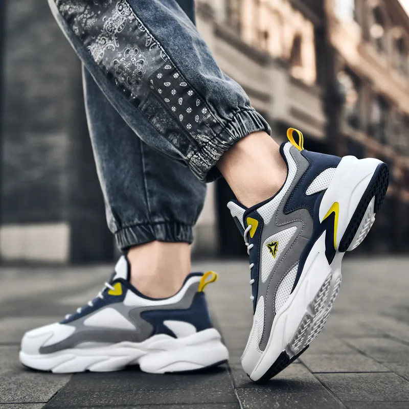 PALATIAL Plus Size Sports Breathable Mesh Comfortable And Trendy Low Top Chunky Sneakers Men's-33