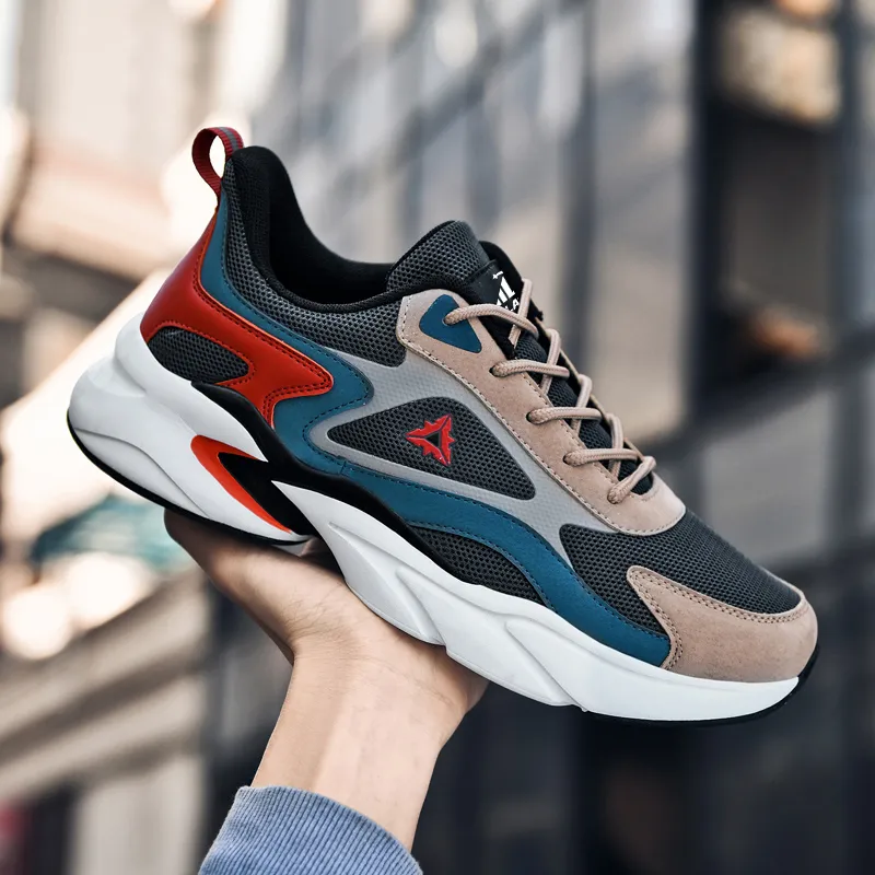 PALATIAL Plus Size Sports Breathable Mesh Comfortable And Trendy Low Top Chunky Sneakers Men's-28