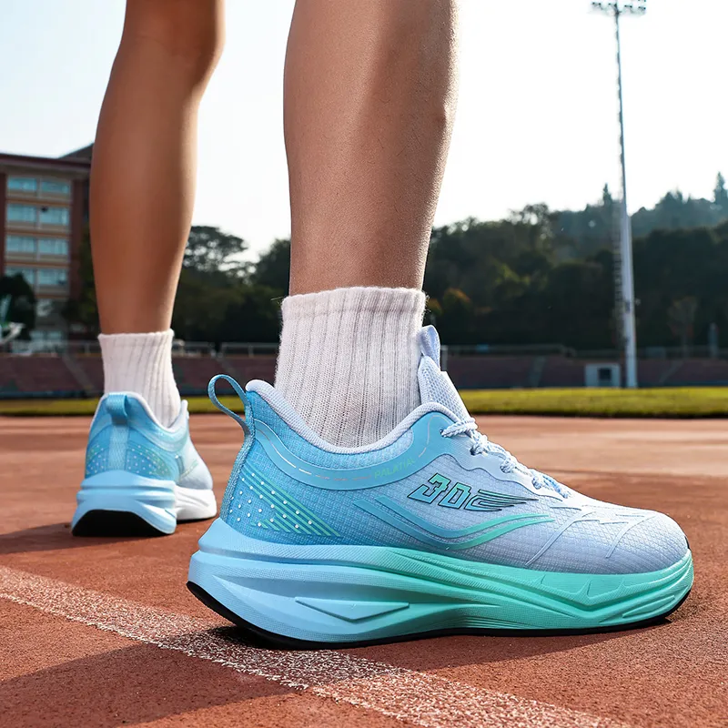 PALATIAL Shanling Running Shoes Men Low Top Sea Salt Blue/Misty Black Blue/White Orange-5