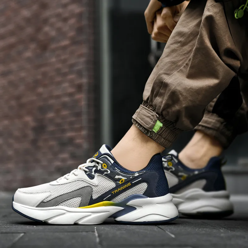 PALATIAL Cushioned Slip Resistant Abrasion Resistant Low Top Chunky Sneakers Men's-26