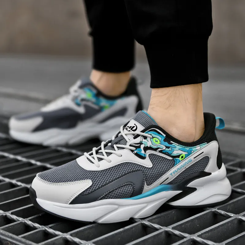 PALATIAL Cushioned Slip Resistant Abrasion Resistant Low Top Chunky Sneakers Men's-30