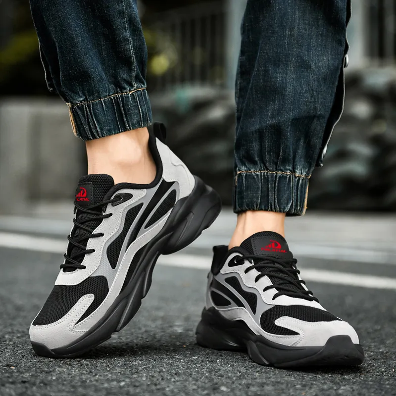 PALATIAL Plus Size Sports Breathable Mesh Comfortable And Trendy Low Top Chunky Sneakers Men's-18
