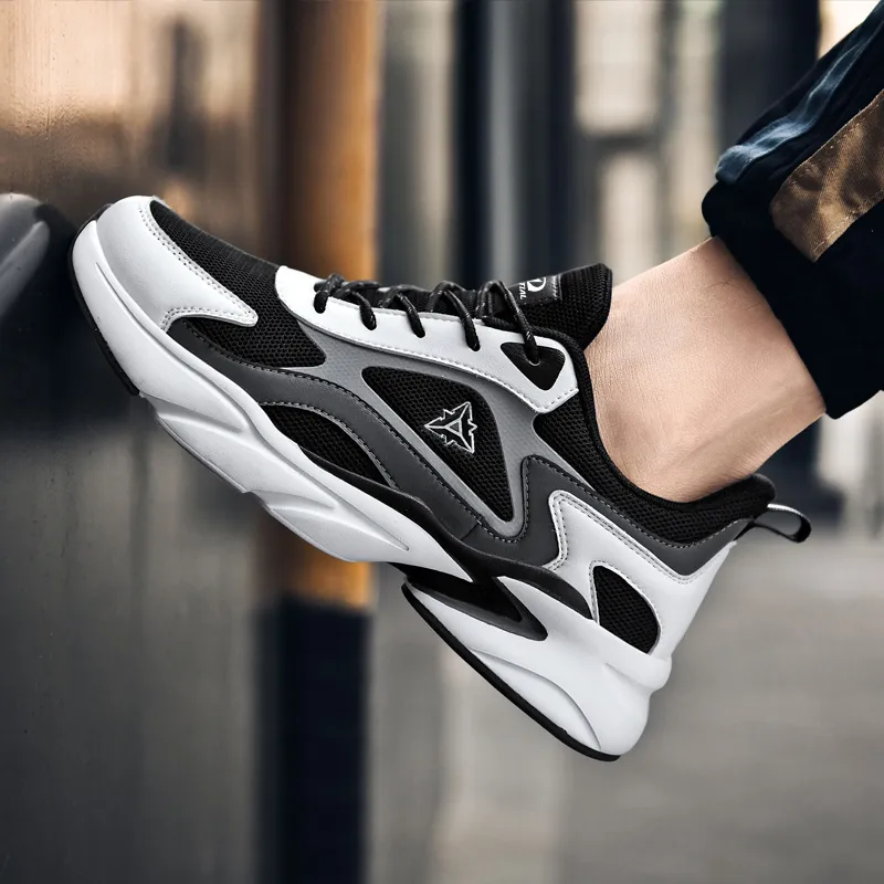 PALATIAL Plus Size Sports Breathable Mesh Comfortable And Trendy Low Top Chunky Sneakers Men's-26