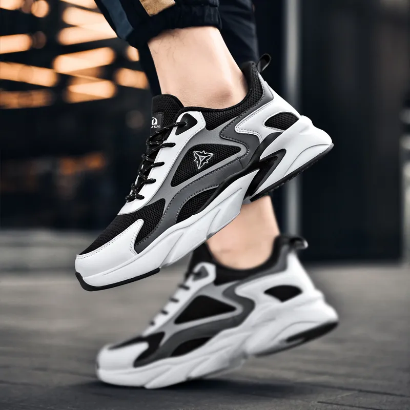 PALATIAL Plus Size Sports Breathable Mesh Comfortable And Trendy Low Top Chunky Sneakers Men's-25
