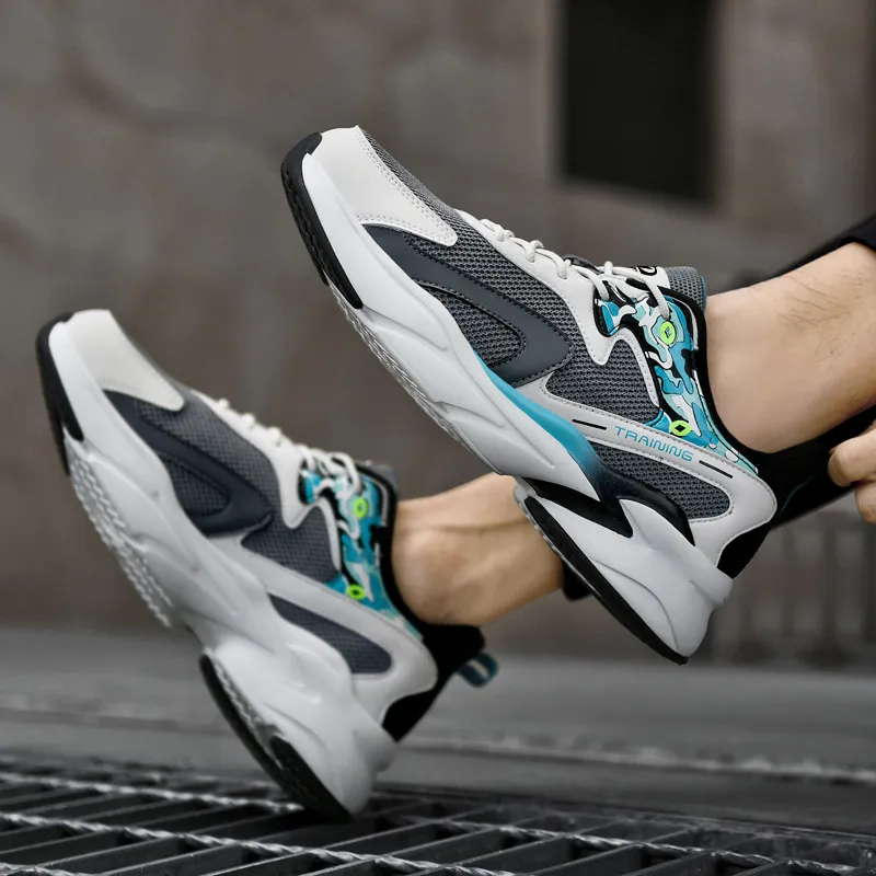 PALATIAL Cushioned Slip Resistant Abrasion Resistant Low Top Chunky Sneakers Men's-31