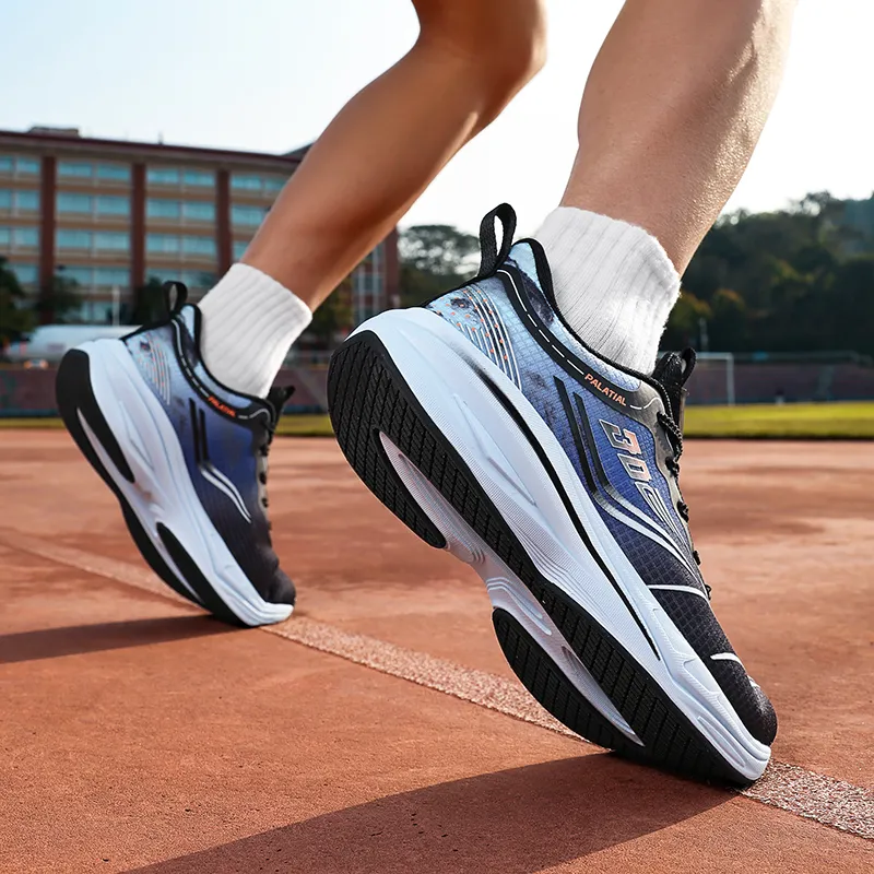 PALATIAL Shanling Running Shoes Men Low Top Sea Salt Blue/Misty Black Blue/White Orange-20