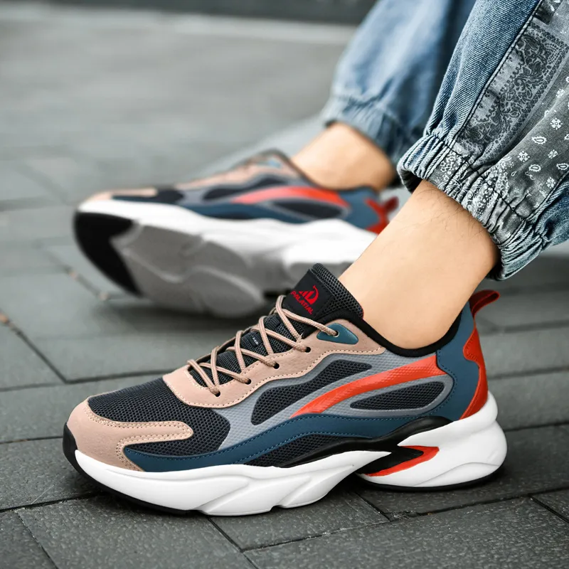 PALATIAL Plus Size Sports Breathable Mesh Comfortable And Trendy Low Top Chunky Sneakers Men's-13