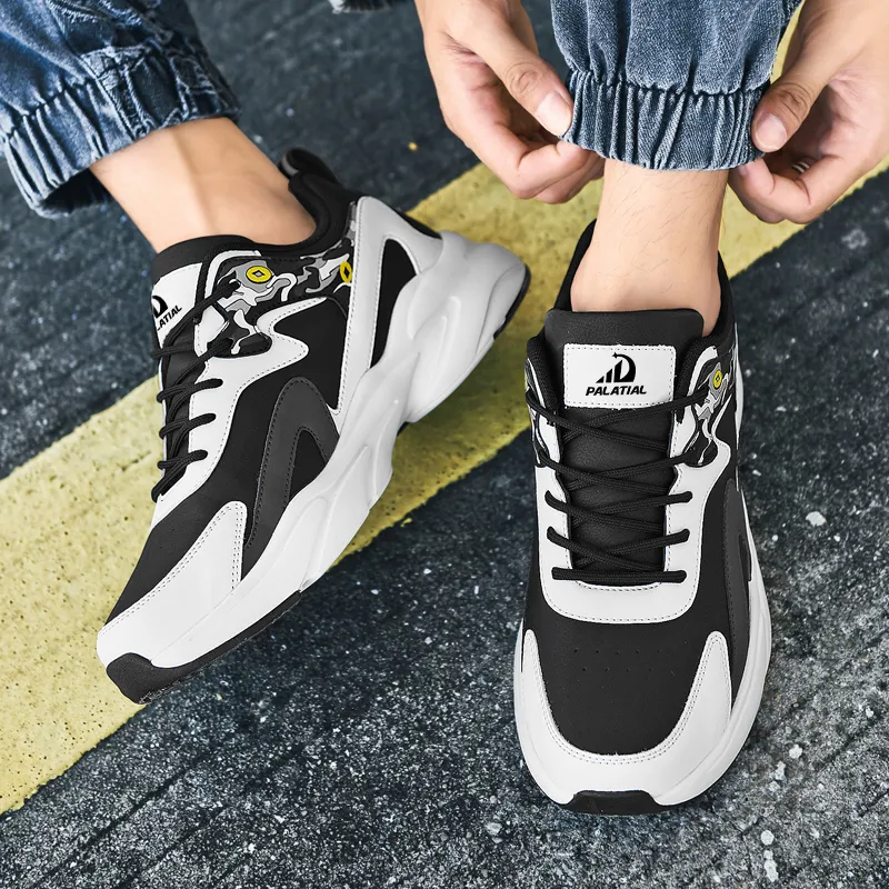 PALATIAL Cushioned Slip Resistant Abrasion Resistant Low Top Chunky Sneakers Men's-12