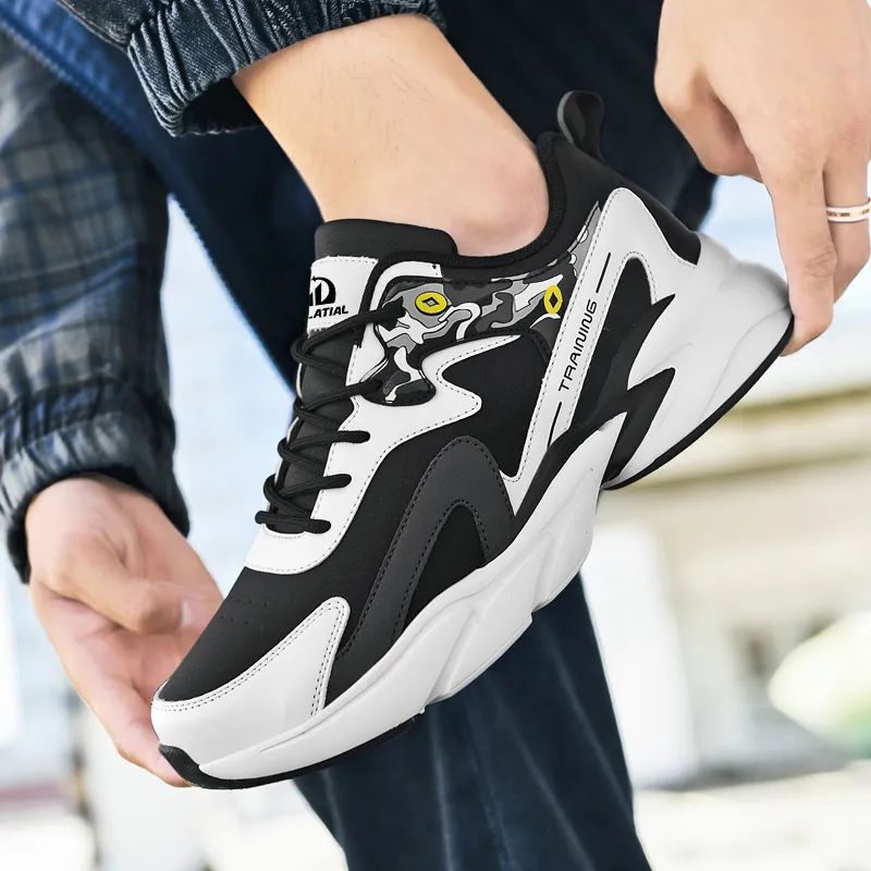 PALATIAL Cushioned Slip Resistant Abrasion Resistant Low Top Chunky Sneakers Men's-11