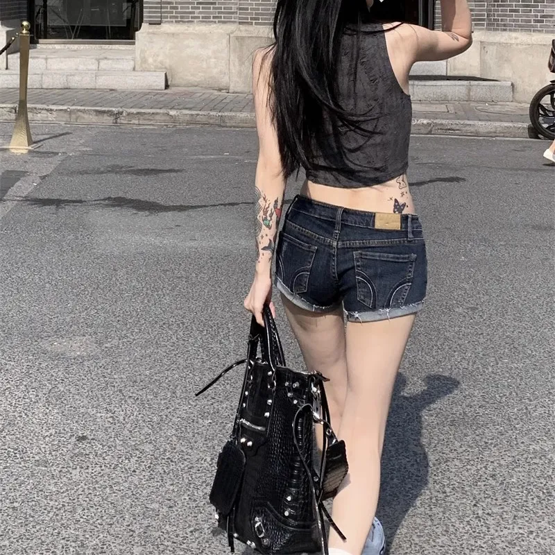 ECNR Denim Shorts Women's Dark Blue-5