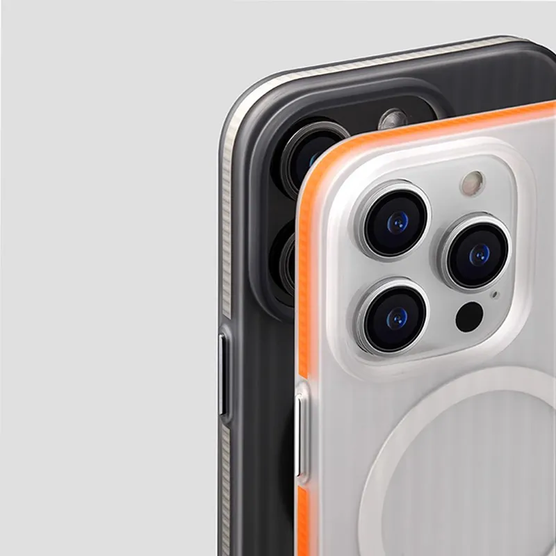TXBX Matte Material Skin Feel Stripes Magnetic Phone Case Compatibility With Apple 15/14/13/12 Series-2
