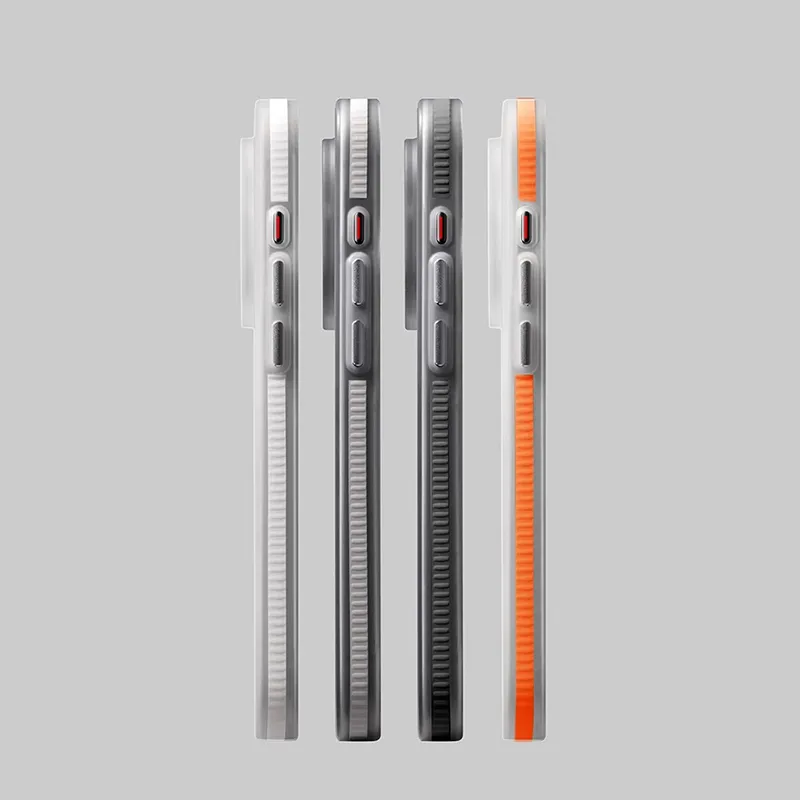 TXBX Matte Material Skin Feel Stripes Magnetic Phone Case Compatibility With Apple 15/14/13/12 Series-1