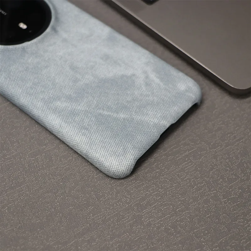 TXBX Leather Material Advanced Niche Denim Pattern Phone Case Compatibility With Huawei Mate 60/Mate 70 Collection-4