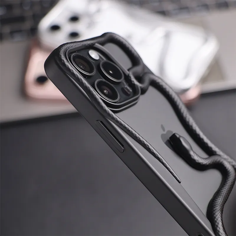 TXBX TPU Material Trendy And Cool Cut Out Matte Snake Phone Case Compatibility With Apple 16/15/14/13/12 Collection-3