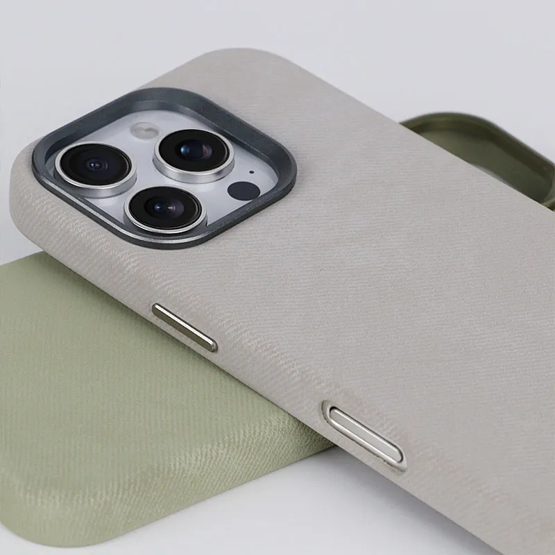 TXBX Leather Material Technical Fabric Magnetic Phone Case Compatibility With Apple 16/15/14/13/12 Collection-2