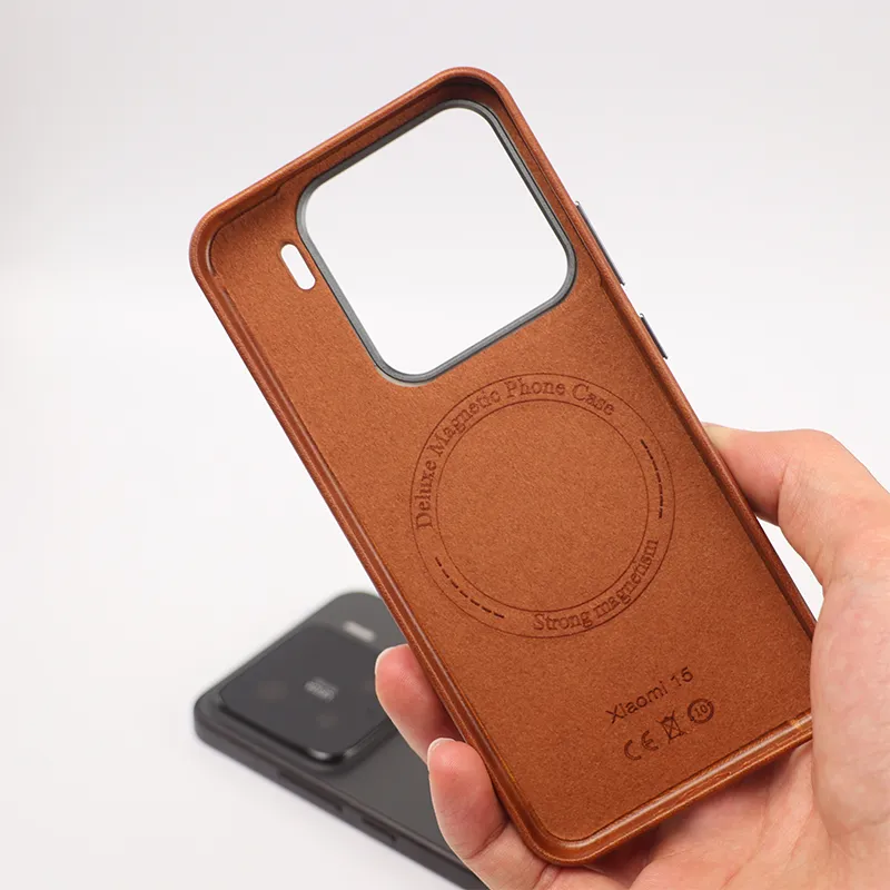 TXBX Leather Material Vintage Inspired Leather Magnetic Business Phone Case Compatibility With Xiaomi 15/14 Collection-4