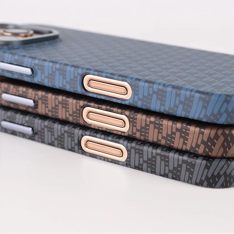 TXBX PC Material Lightweight Plaid Advanced Matte Phone Case Compatibility With Apple 16/15/14 Collection-1