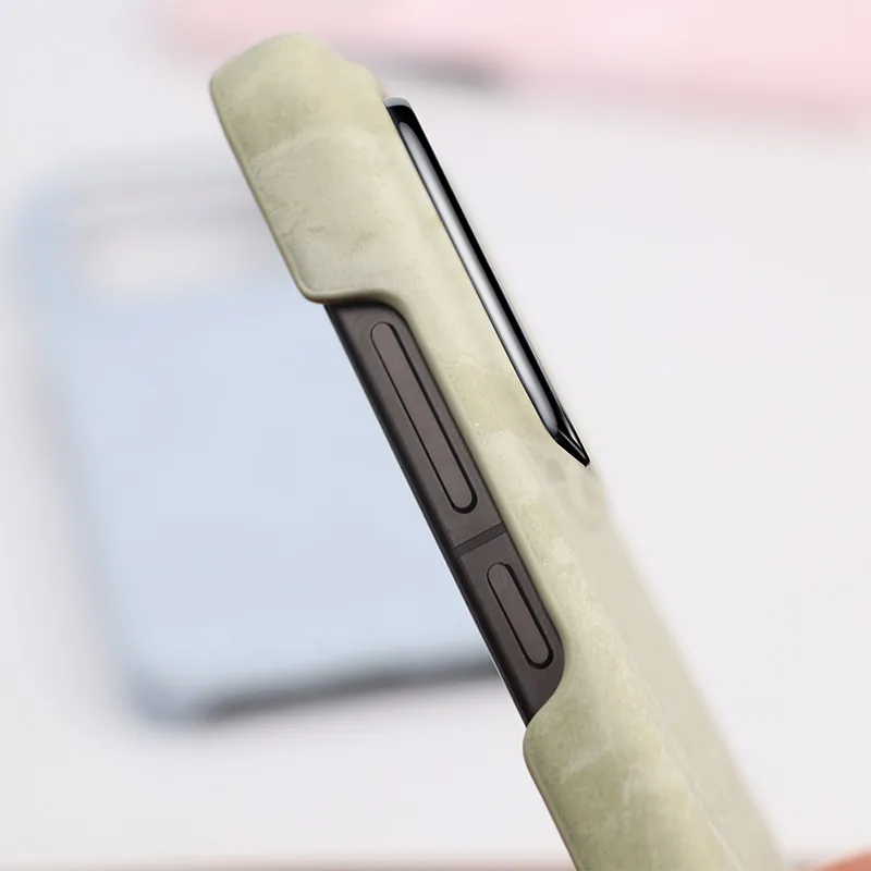 TXBX PC Material Velour Fall And Winter Half Cover Phone Case Compatibility With Xiaomi 15/14 Collection-4