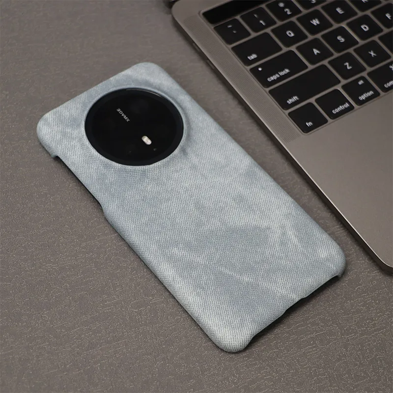 TXBX Leather Material Advanced Niche Denim Pattern Phone Case Compatibility With Huawei Mate 60/Mate 70 Collection-3