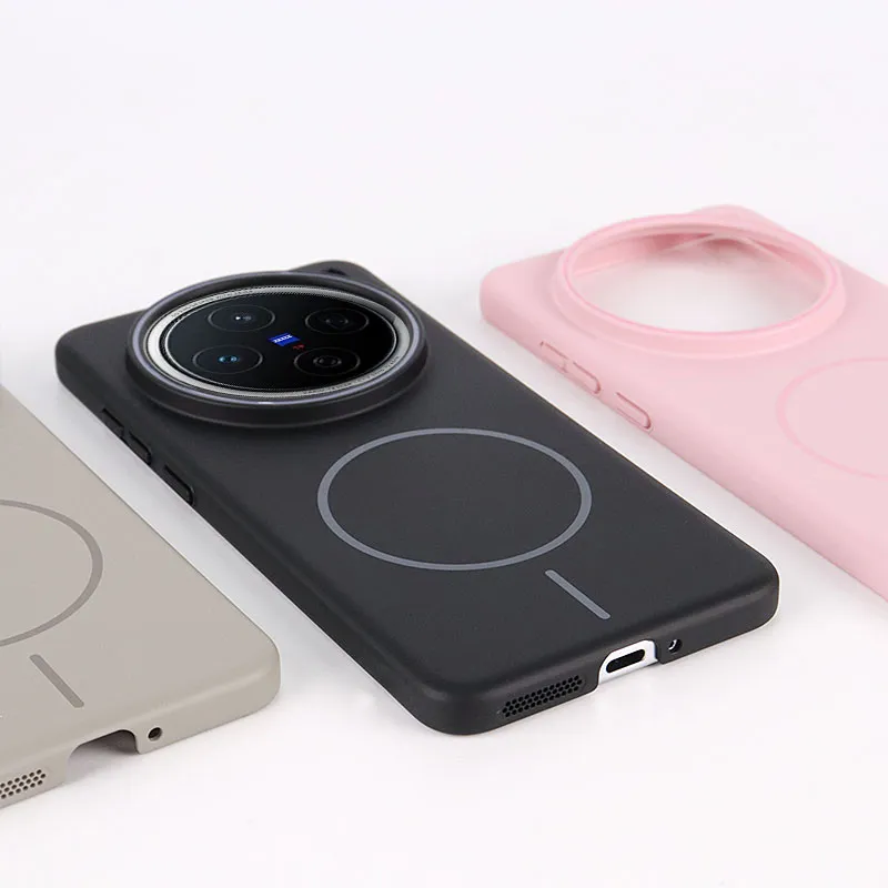 TXBX PC Material Solid Color Premium Touch Magnetic Impact Resistant Phone Case Compatibility With Vivo X200 Collection-3