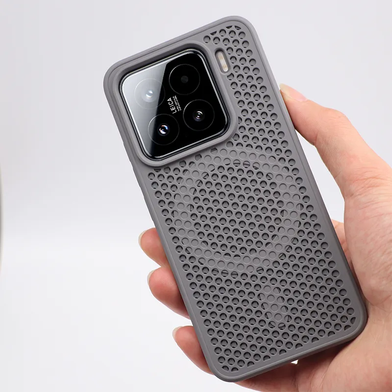 TXBX TPU Material Honeycomb Breathable Heat Dissipation Magnetic Phone Case Compatible With Xiaomi 15/14 Collection-4