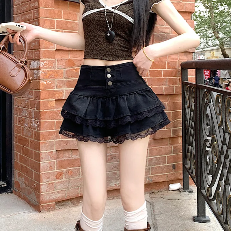 MO VOICE Denim Short Skirts Women's-2