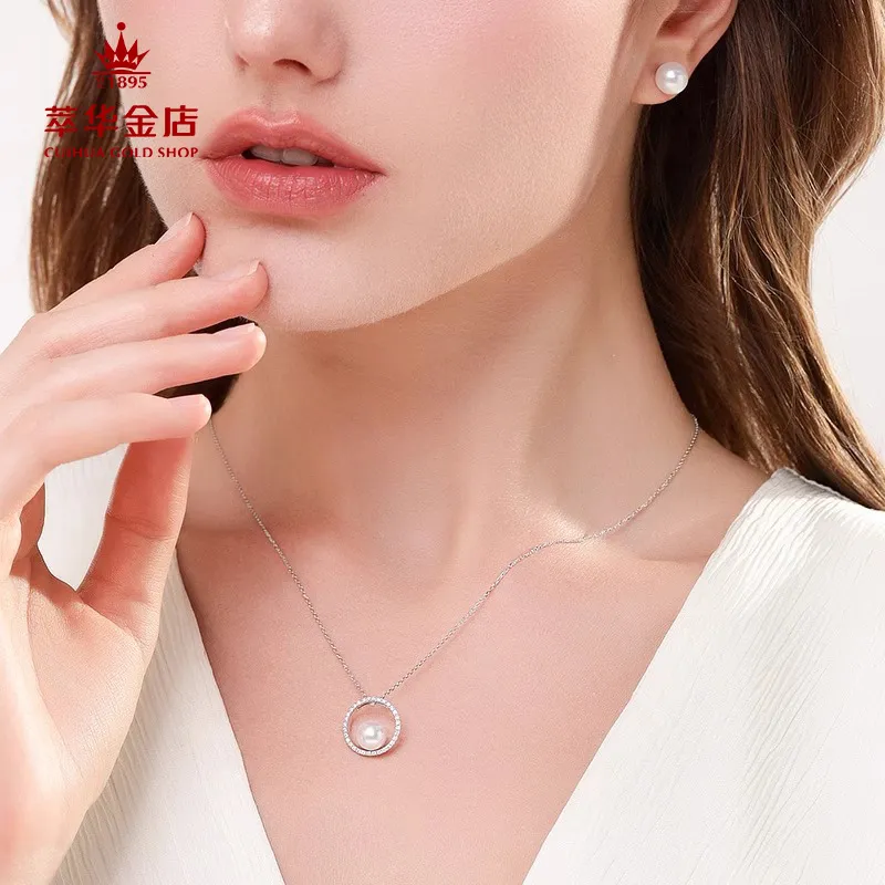 Cuihua Gold Shop Pearl Pendants Women's-2