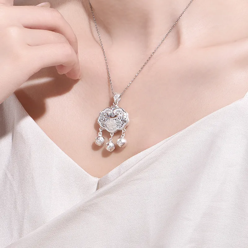 Cuihua Gold Shop 990 Silver Necklaces Women's-2