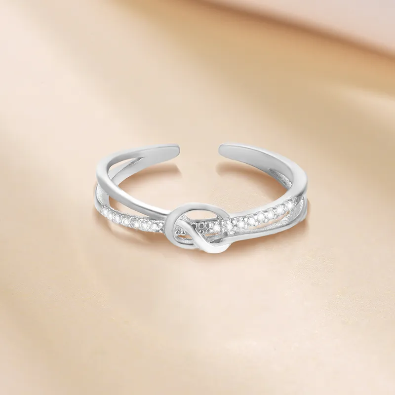 Cuihua Gold Shop S925 Silver Rings Unisex Silver-3