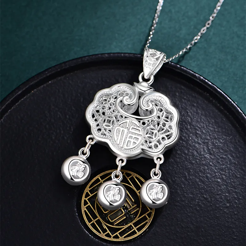 Cuihua Gold Shop 990 Silver Necklaces Women's-4