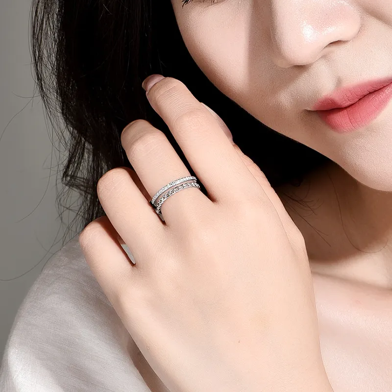 Cuihua Gold Shop S925 Silver Rings Unisex Silver-2