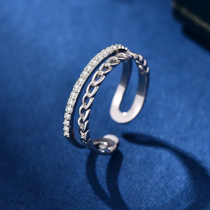 Cuihua Gold Shop S925 Silver Rings Unisex Silver-3
