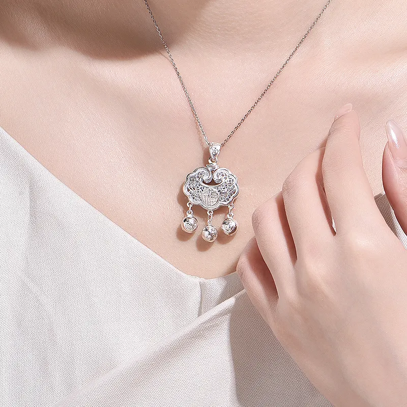Cuihua Gold Shop 990 Silver Necklaces Women's-1