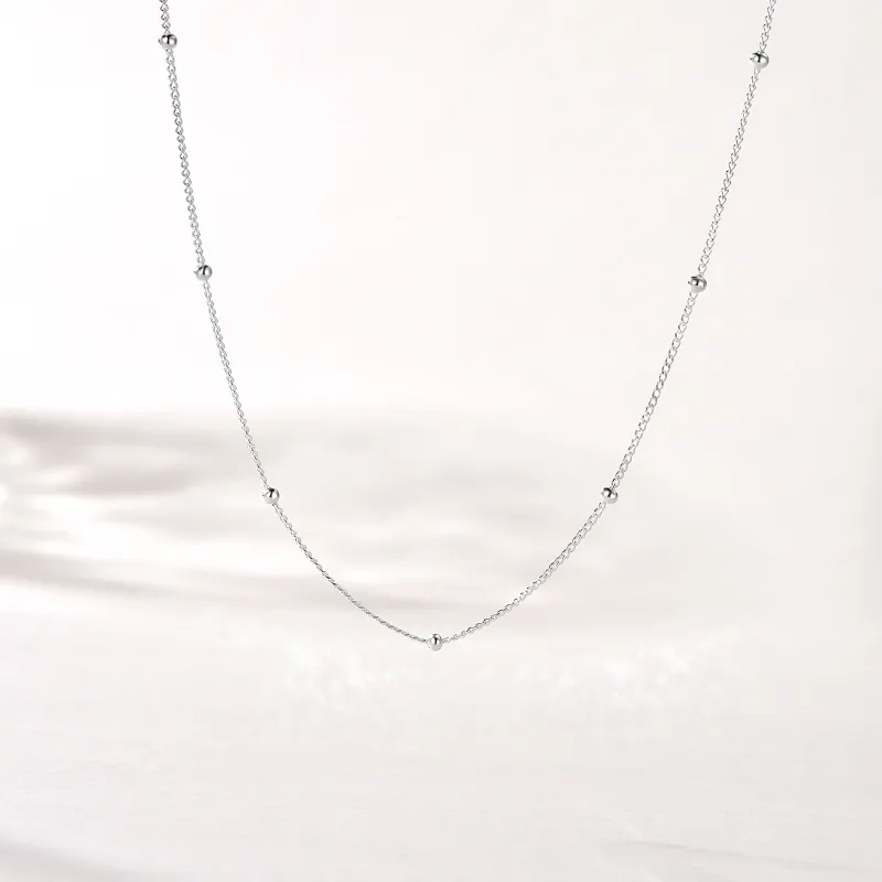 Cuihua Gold Shop Sterling Silver Necklaces Women's-3