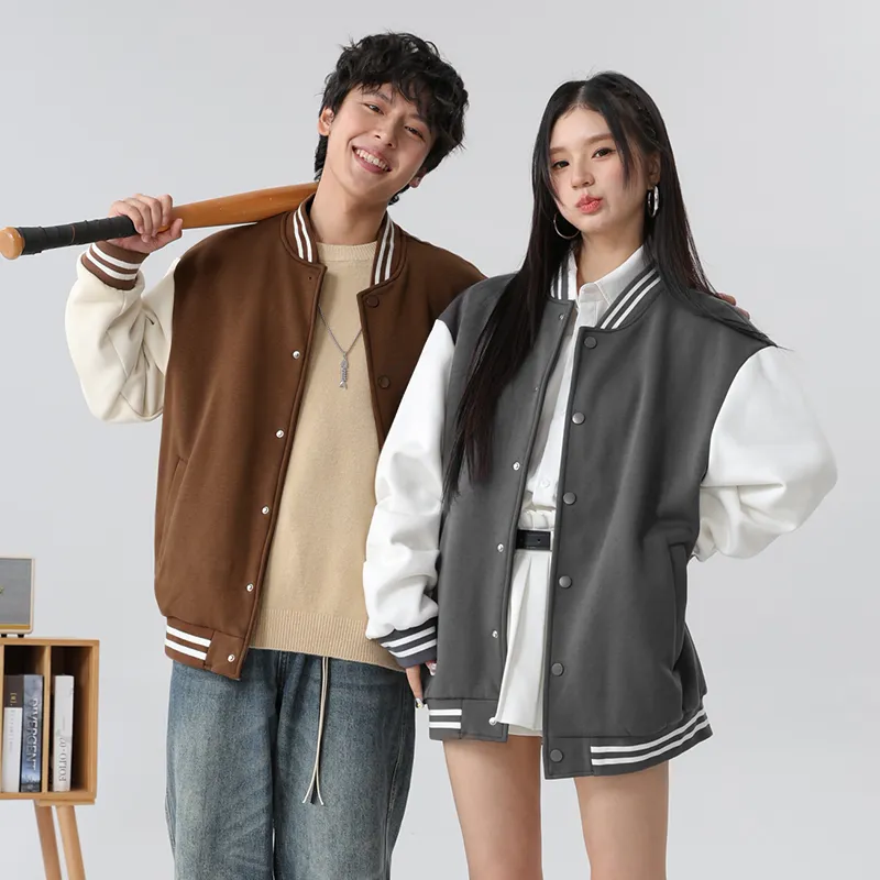 MJ STYLE Long Sleeved Baseball Jacket Unisex-6