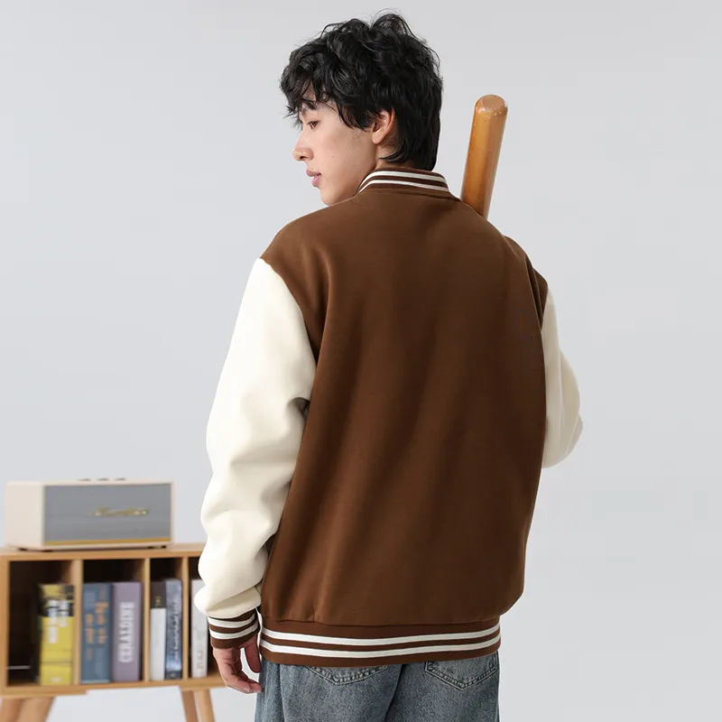 MJ STYLE Long Sleeved Baseball Jacket Unisex-15
