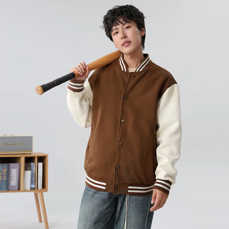MJ STYLE Long Sleeved Baseball Jacket Unisex-14