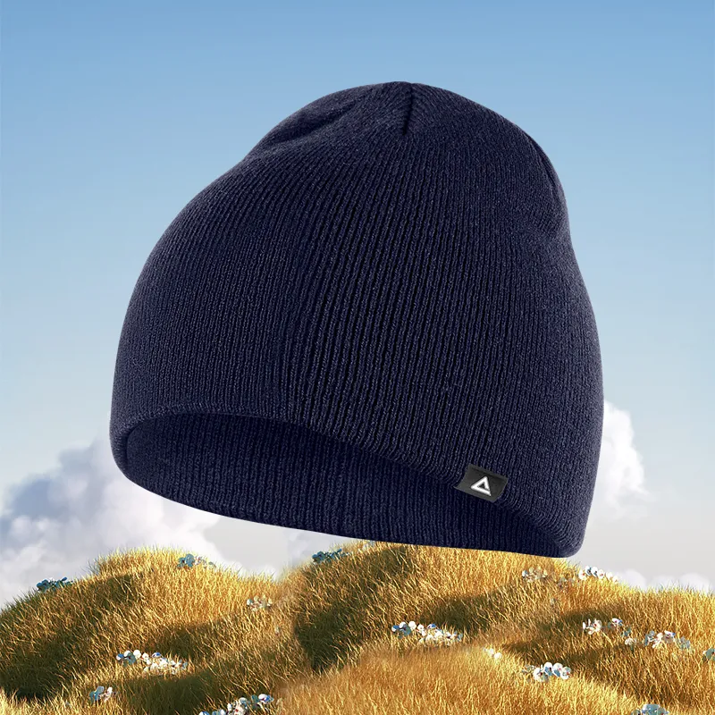 PEAK Acrylic Beanies Unisex Navy Blue-2