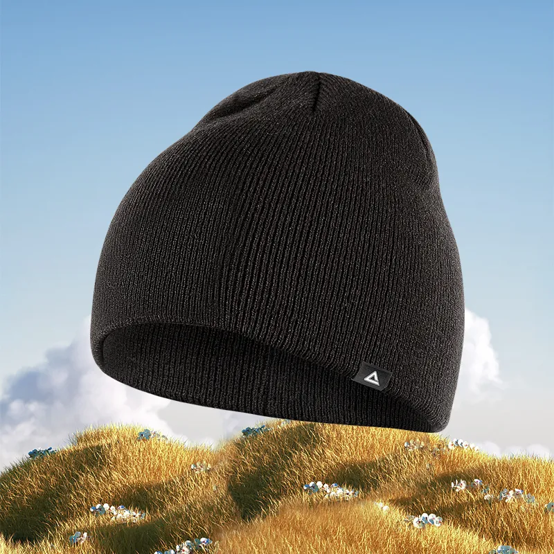 PEAK Acrylic Beanies Unisex Black-3