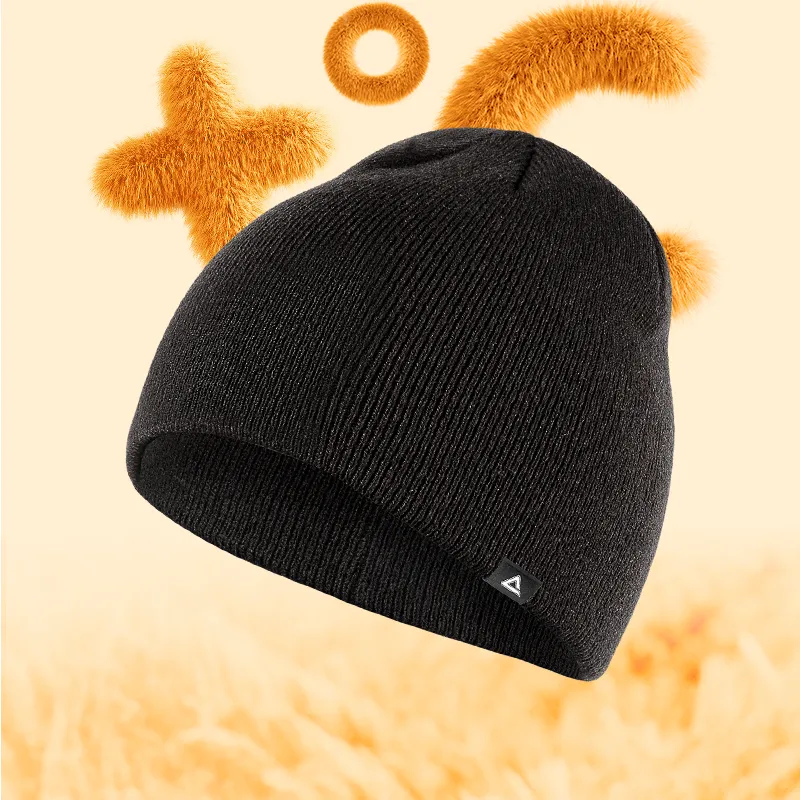 PEAK Acrylic Beanies Unisex Black-4