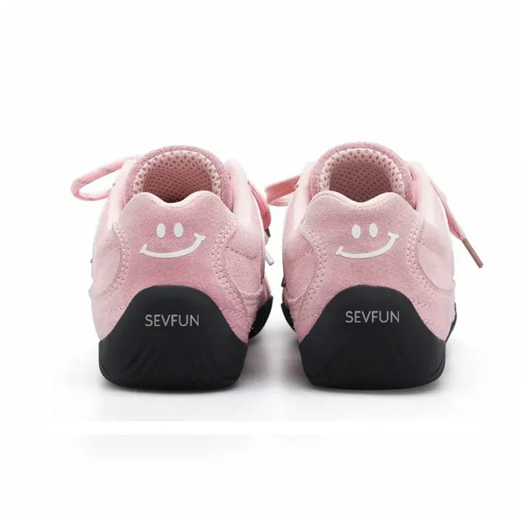 7 SEVFUN Slip Resistant Low Top Casual Shoes Unisex Cream Pink-5