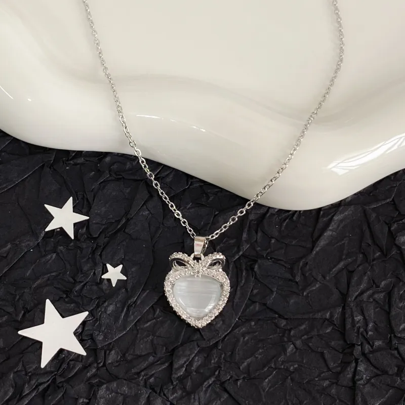 Barbie Titanium Steel Necklaces Women's Silver-2
