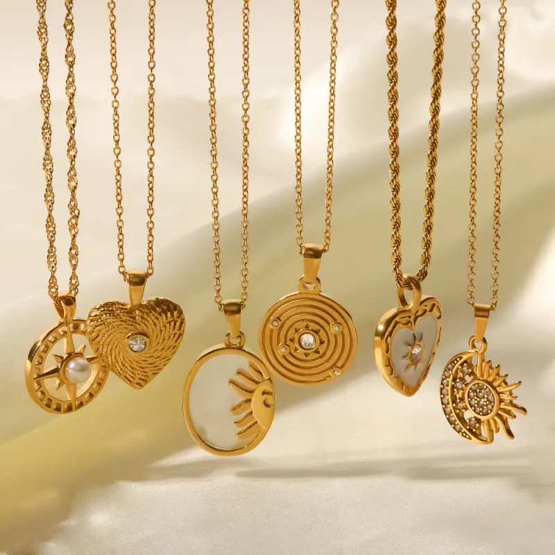 Barbie Titanium Steel Necklaces Women's Gold Date Everyday Business Casual Style-3