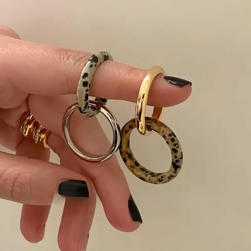 Barbie Copper Double Layer Ring Women's Unisex Gift Box Set-6