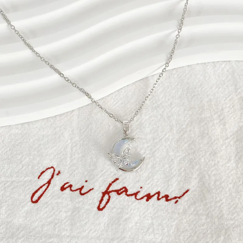 Barbie Titanium Steel Necklaces Women's Silver-3