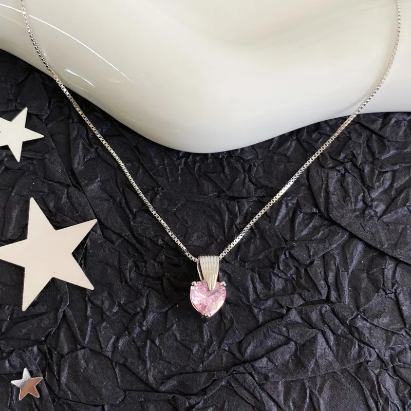 Barbie S925 Silver Necklaces Women's Silver-2