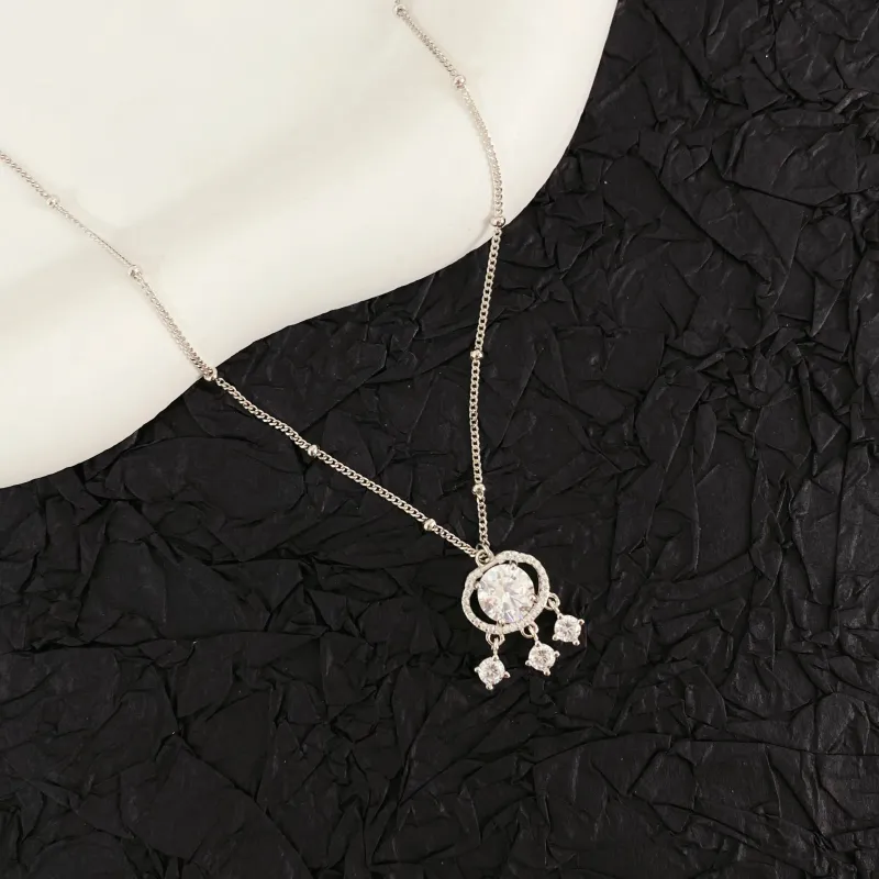 Barbie S925 Silver Necklaces Women's Silver-2