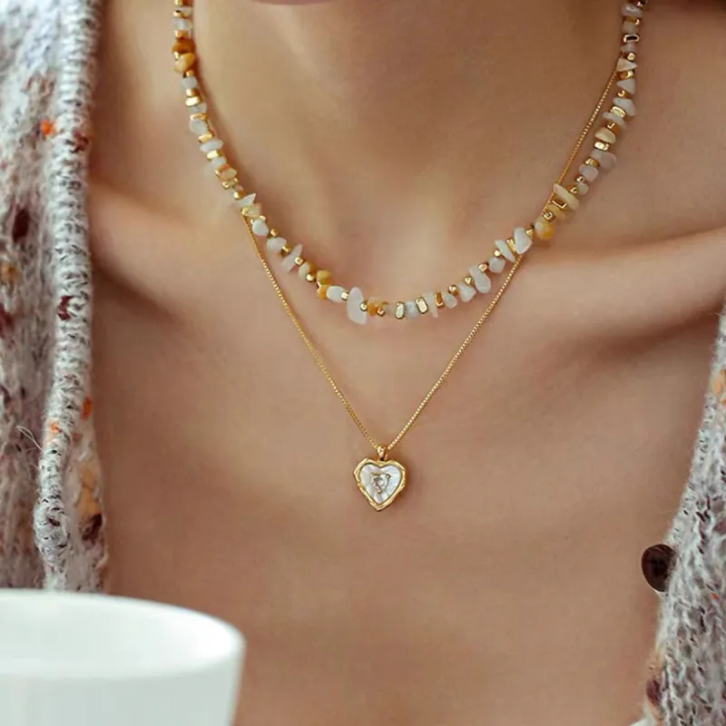 Barbie Titanium Steel+Zircon Necklaces Women's Elegant Everyday Business Casual-5